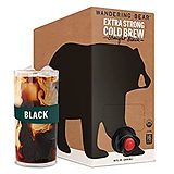 Image of Wandering Bear cold brew coffee carton and glass of iced coffee