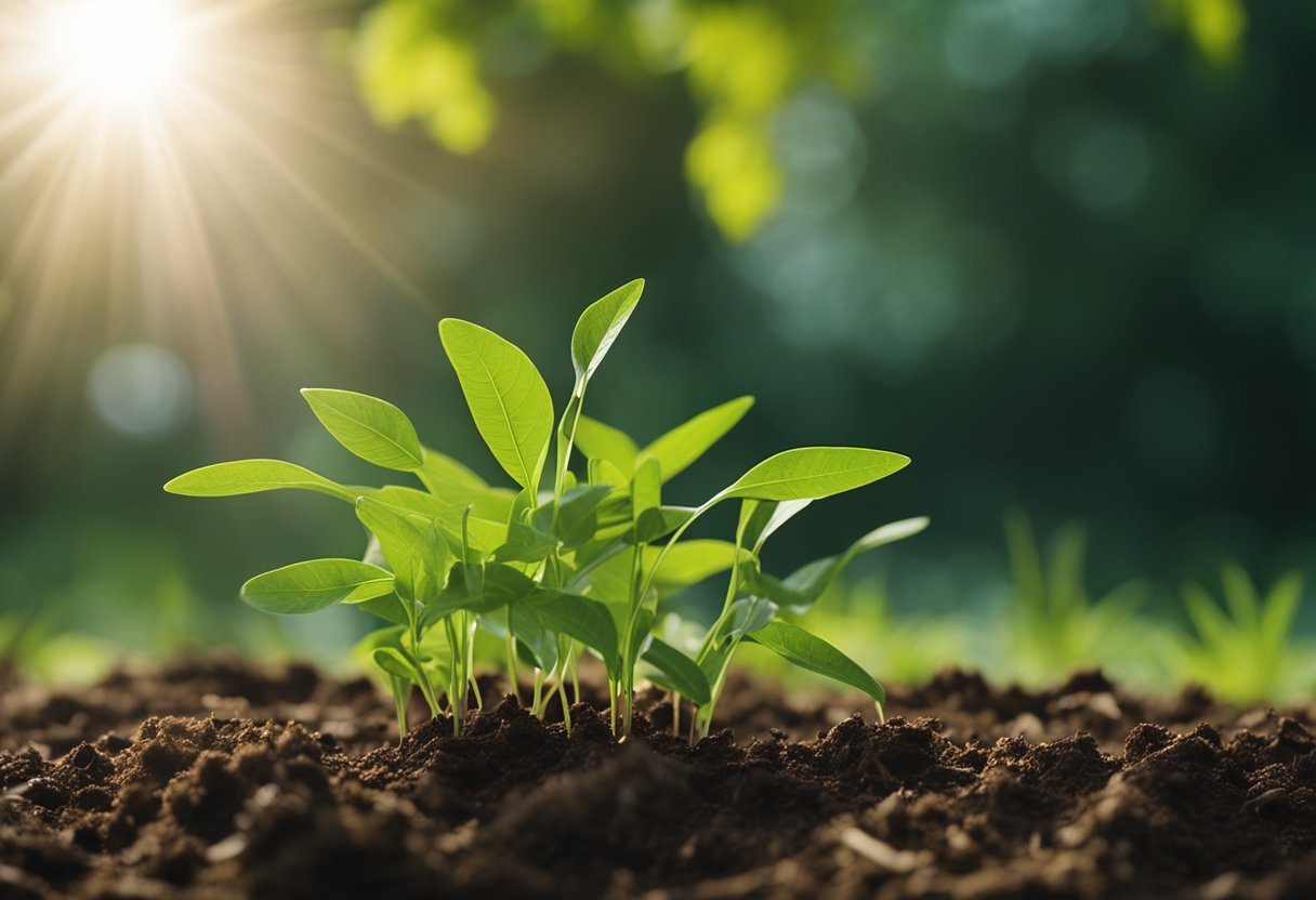 Lush green foliage sways in the breeze as roots reach into the soil. Leaves turn to face the sun, responding to its warmth. Flowers open and close in rhythm with the day