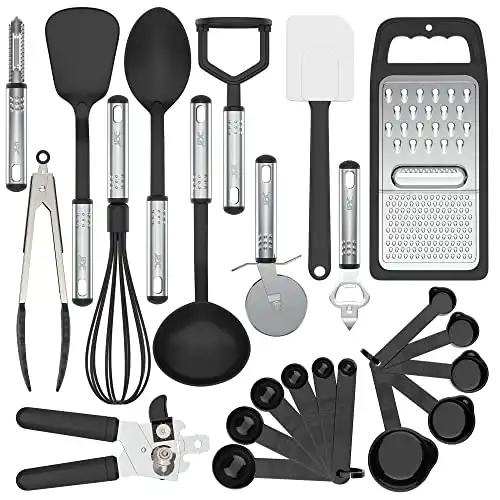 23 Pieces Kitchen Utensils, Non-Stick and Heat Resistant