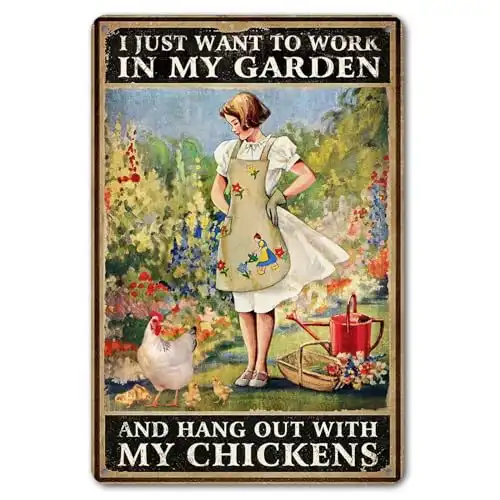 Crazy & Funny Chicken Sign