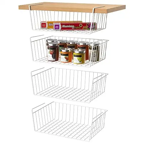 Under Shelf Basket, 4 Pack