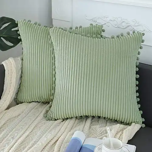 Sage Green Throw Pillow Covers