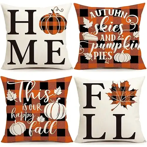 Fall Farmhouse Decorative Throw Pillow Covers