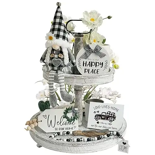 Farmhouse Tiered Tray Decor