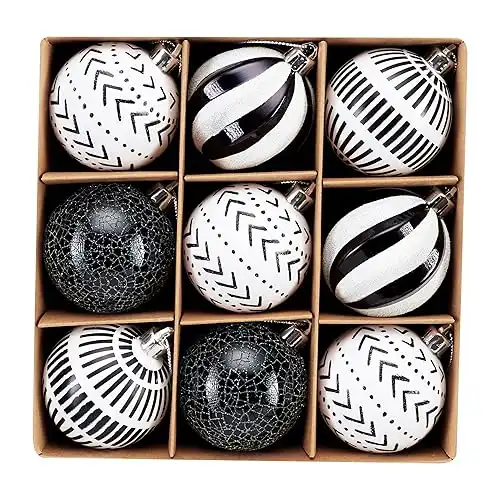 Black White Christmas Tree Decorations