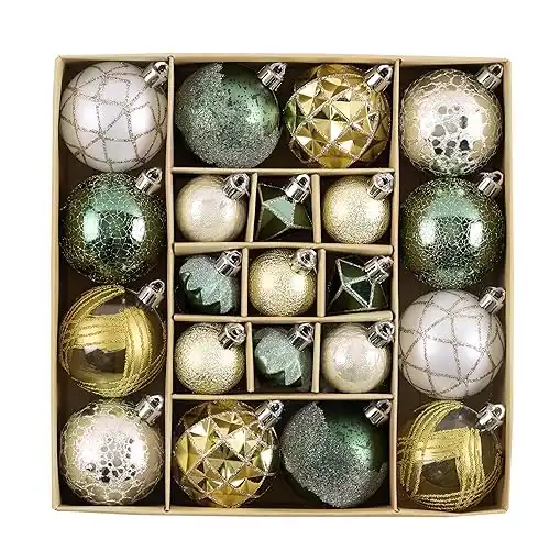 Christmas Ornaments Decorations,21ct Green Gold